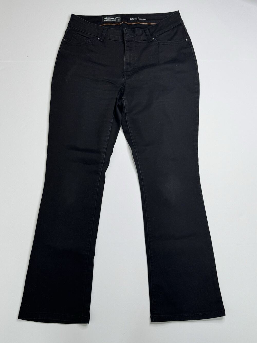 Lee Modern Series Jeans Womens Size 12 Short Black Curvy Fit Bootcut Stretchy